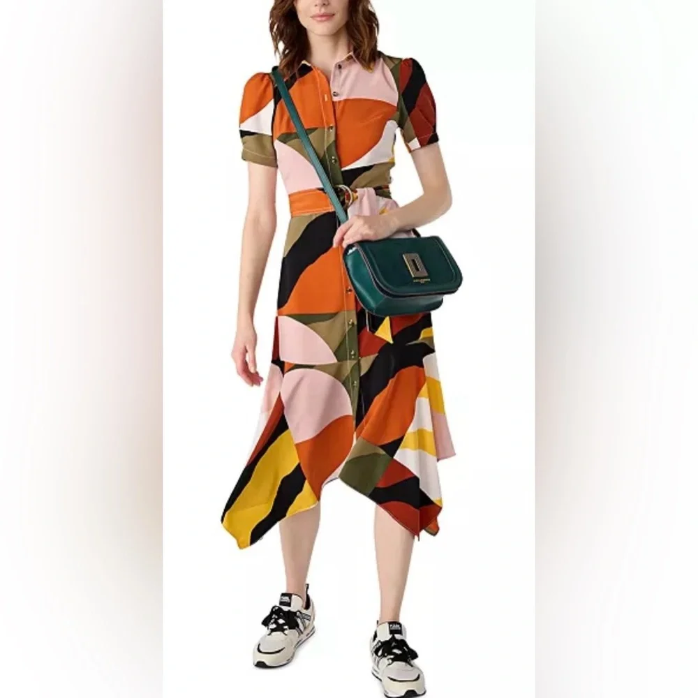 Karl Lagerfeld Paris Simone Crossbody Bag in Green Jewel Leather and Suede - Picture 14 of 14